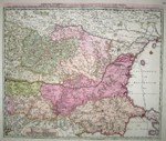 Danubii Fluminis pars infima, in qua Transyvania, Wallachia, Moldavia, Bulgari, Servia, Romania et Bessarabia
