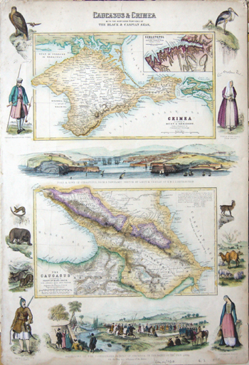 Caucasus & Crimea with the northern portins of the Black & Caspian seas