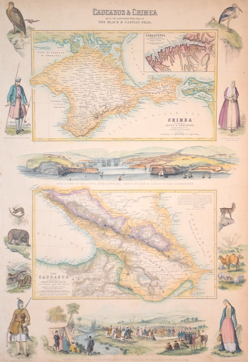 Caucasus & Crimea with the northern portins of the Black & Caspian seas