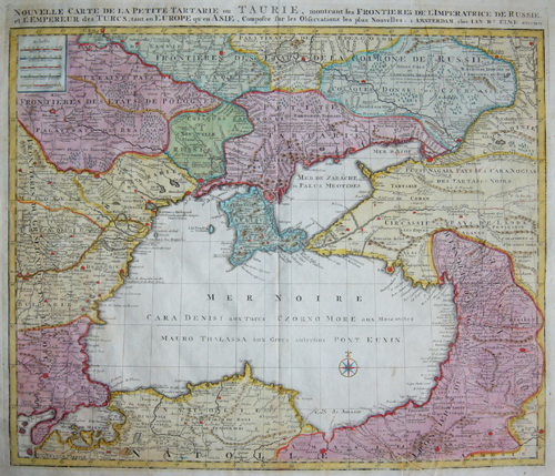 Nouvelle Carte de la petite Tartarie ou Turie , montrant les frontières de l´imperatrice de Russie…