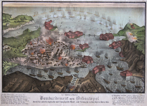 Bombardement von Sebastopol durch die alliirte englische und französische Land- und Seemacht in den Jahren 1854 und 1855