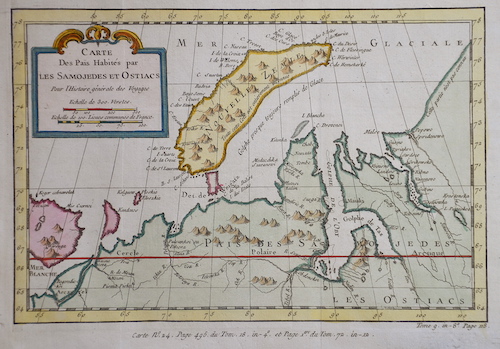 Carte Des Pais Habités par les Samojedes et Ostiacs