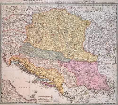 Danubii Fluminis pars media, in qua Hungaria, Sclavonia, Bosnia, Dalmatia et Servia..