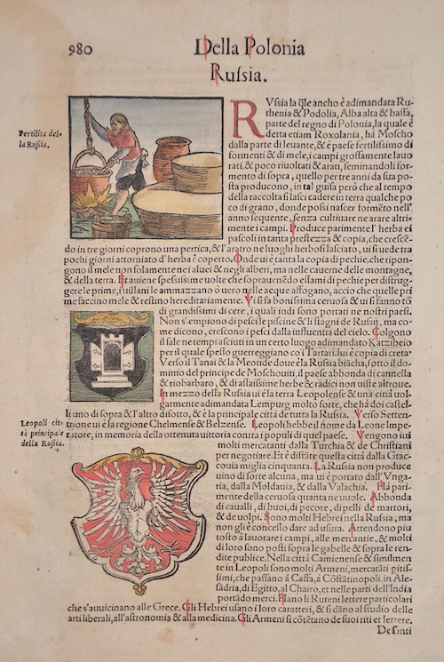 Della Polonia Russia. 980 / Leopoli citta principale della Rußia.