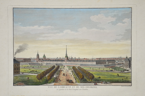 Vue de L’Amiraute et de ses environs, en regardant de la Porte Triomphale vers l’Occident.