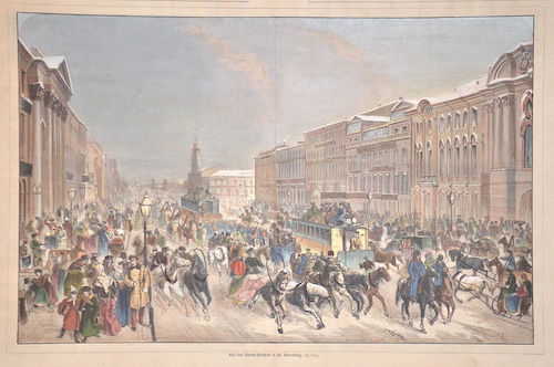Auf dem Newski-Prospekt in St. Petersburg.