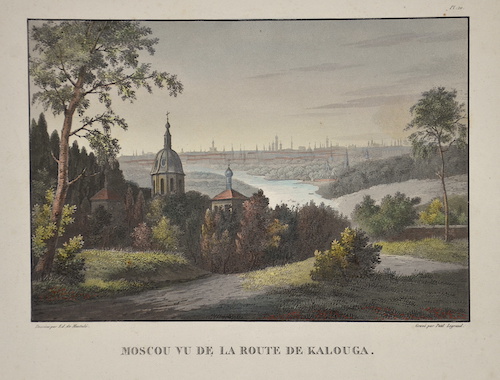 Moscou vu de la route de Kalouga.