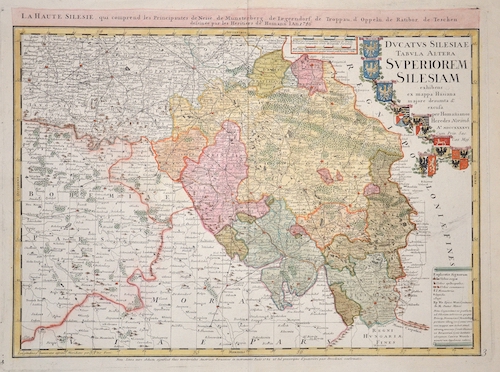 Ducatus Silesiae Tabula Geographica Prima Inferiorem Eius Partem