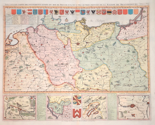 Nouvelle Carte des Differents etats du Roi de Prusse, et de Ceux des Autres Princes de la Maison de Brandebourg.