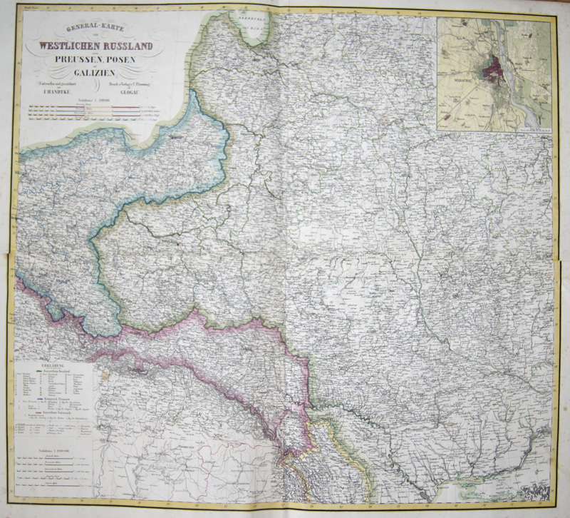 General-Karte Westlichen Russland Preusse, Posen und Galizien