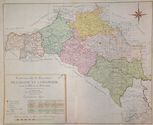 Carte nouvelle des Royaumes de Galizie et Lodomerie avec le District de Bukowine.