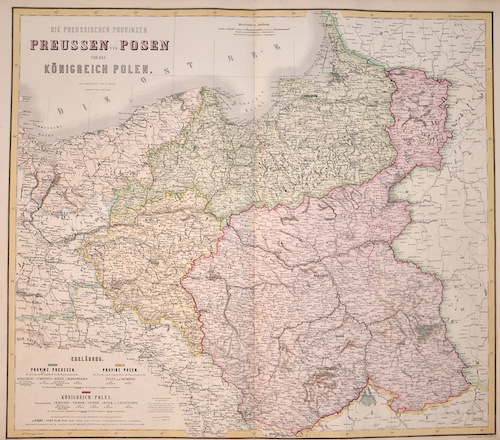 Die preussischen Provinzen Preussen und Posen und das Königreich Polen. Bearbeitet von C. Gräf. Terrain von A. Müller