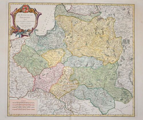 Le Royaume de Pologne, divise en ses Duches et Provinces,et sub divise en Palatinats.