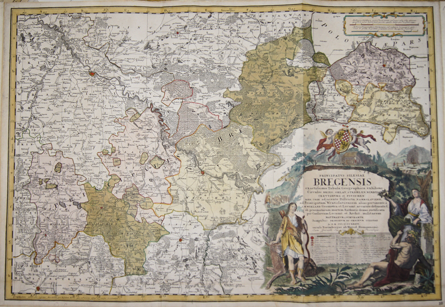 Principatus Silesiae Bregensis exactissima Tabula Geographica…