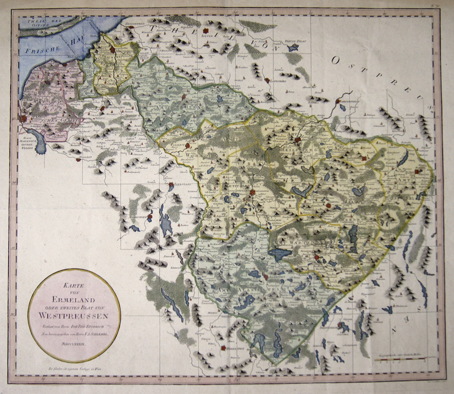 Karte von Ermeland oder zweites Blat von Westpreussen