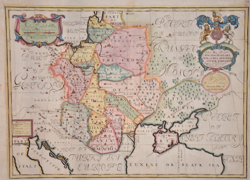 A New Map of Present Poland, Hungary, Walachia, Moldavia, Little Tartary