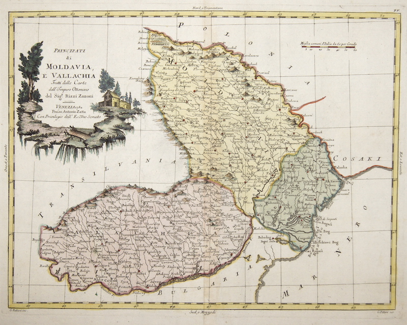 Principati di Moldavia, e Vallachia Tratti dalle Carte dell’Impero Ottomano del Sigr. Rizzi Zanoni