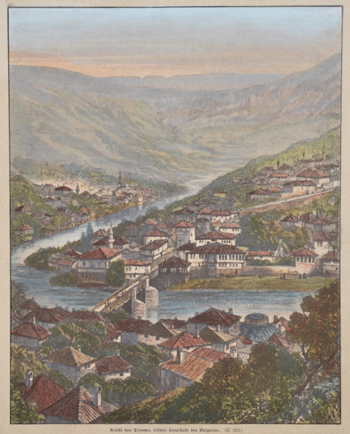 Ansicht von Tirnowa, frühere Hauptstadt von Bulgarien.