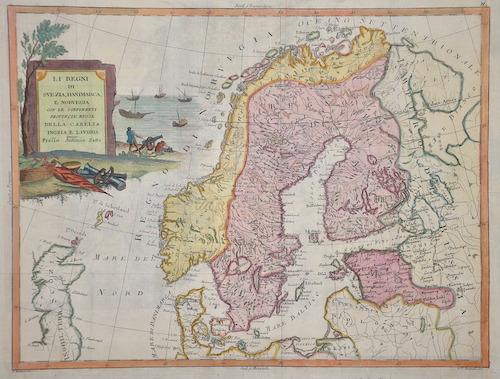 Li regni di Swvezia, danimarca, et Norvegia con le confinanti Provincia Russe della Carelia Ingria e Livonia