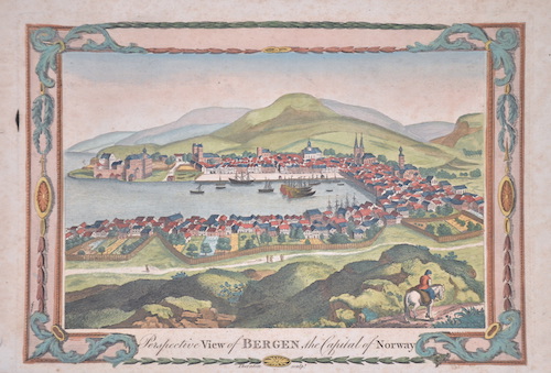 Perspective view of Bergen, the Capital of Norway