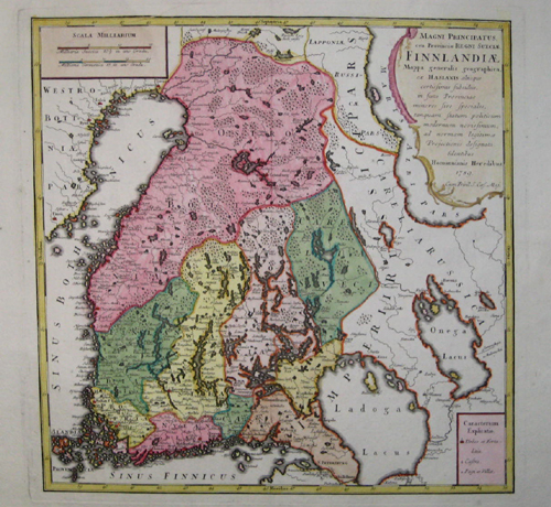 Magni principatus ceu Provinciae regni Sueciae, Finnlandiae mappa generalis geographica