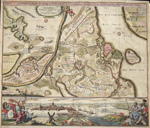 Prospect, Grundris und Gegent der ..Vestung Stralsund, wie solche den 15. July A 1715 von den