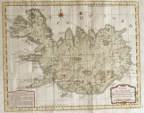 Carte de L’Islande, Pour fervir à la Continuation de l’Histoire générale des Voyages.