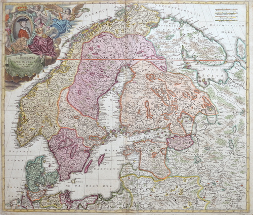 Scandinavia complecens Suecie, Daniae & Norvegiae regna ex tabulis