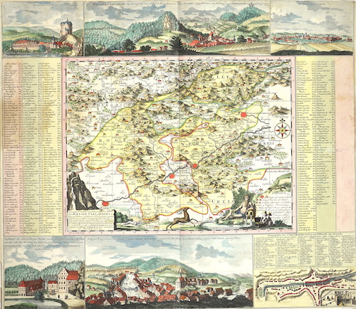 Geographischer Entwurff der Stadt und Gegend des Welt berühmten Kaeyser Carlbades in Königreich Böhmen…