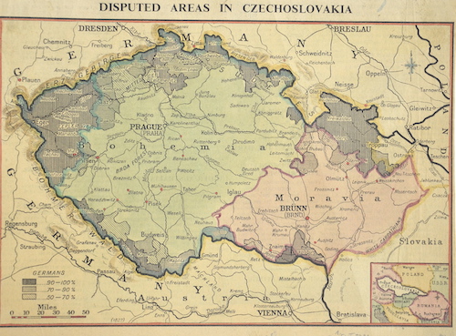 Disputen areas in Czechoslovakia
