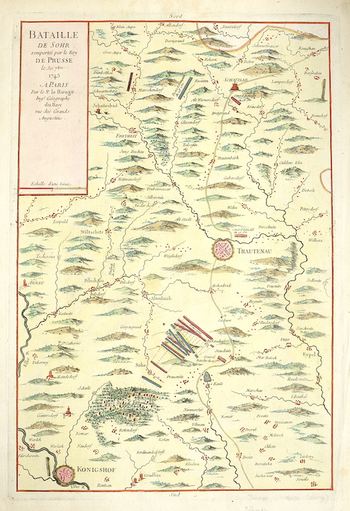 Bataille de Sohr remprtee par le Roy de Prusse le 30  7 bre 1745 a Paris