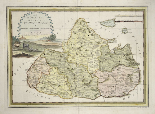 La Moravia divisa ne’suoi Circoli e dilineata sulleultime Osservazioni