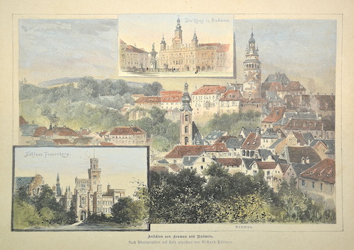 Ansichten von Krumau und Budweis. (Prag)