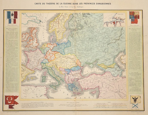 Carte du Theatre de la guerre dans les Provinces Danubiennes la Mer Noir et la Mer Baltique