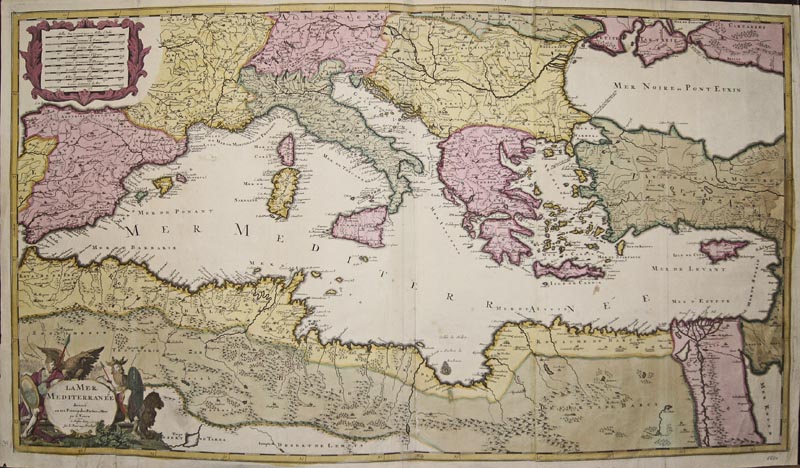 La Mer Mediterranee divisee en ses Prinzipales Parties ou Mers par G. Valck