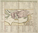Carte Geographique de l’Asie Mineure avec un etat des Premiers rois qui l’ ont Possedee Avant que de ..