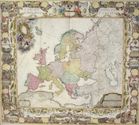 Europa in pertes suas X methodicas a primariis regnis denominatas divisa…et exhibita projectionis Stereographicae leges.