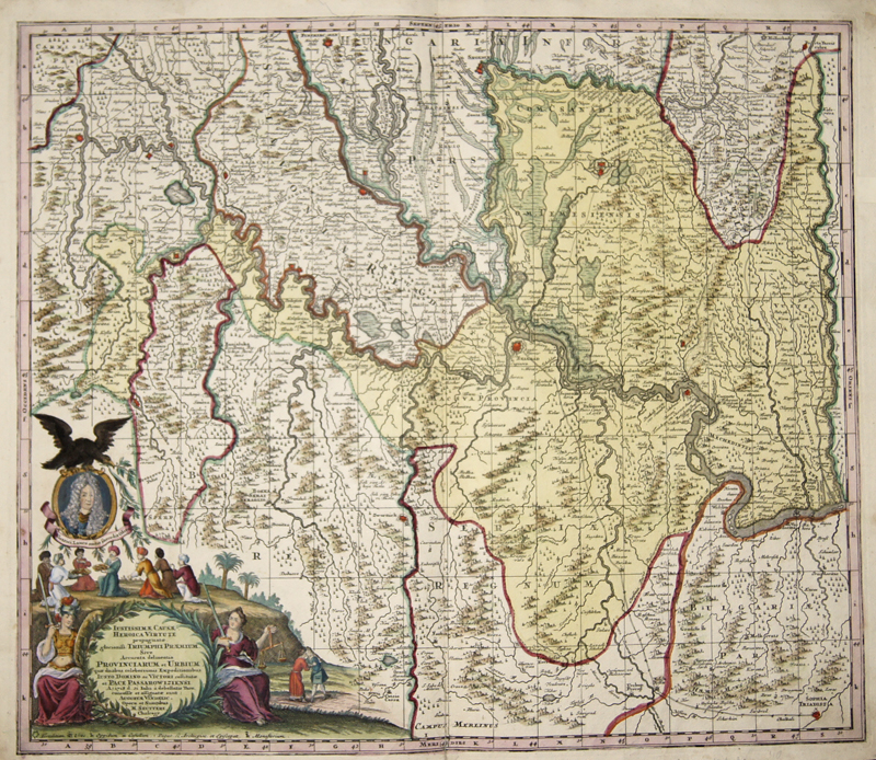 Justissimae, Causae Heroica Virtute propuquatae gloriosiß: Triumphi Praemium. Sive Accurata delineatio Provinciarum et Urbium..