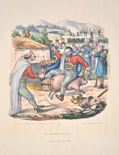 Der entlaufene Braten.