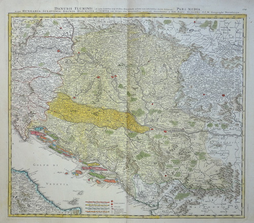 Danubii Fluminis pars media in qua Hungaria, Sclavonia, Bosnia, Dalmatia et Servia