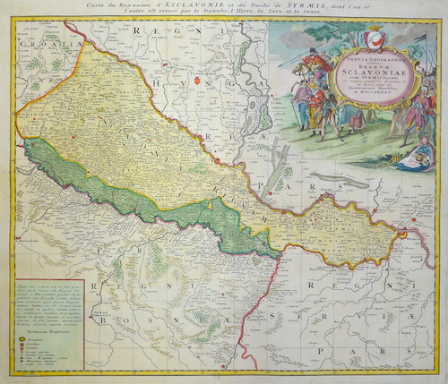 Tabula geographica exhibens Regnum Sclavoniae cum sur mii ducatu..