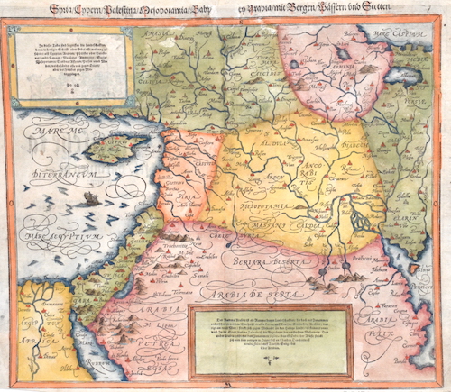 Syria/Cypern/Palestaina/Mesopotamia/Babilonia/Zwen Arabia/mit Bergen/Wesseren und Stetten