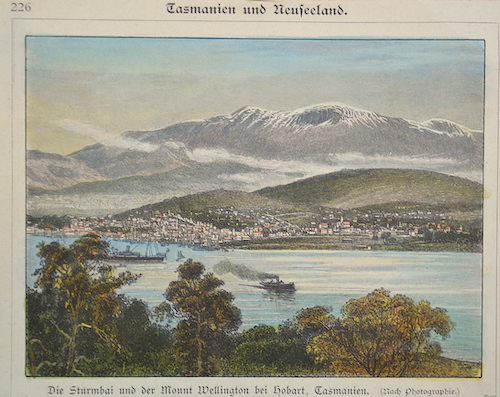 Die Sturmbai und der Mount Wellington bei Hobart, Tasmanien