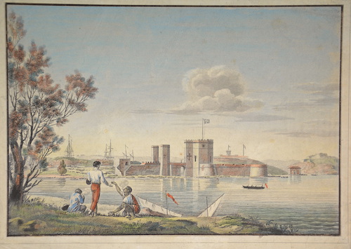 Le Fort Maquarie sur la pointe est de l´arise Sidney, au port Jackson