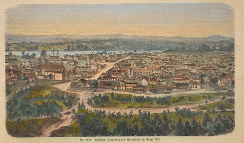 Brisbane, Hauptstadt von Queensland im Jahr 1865