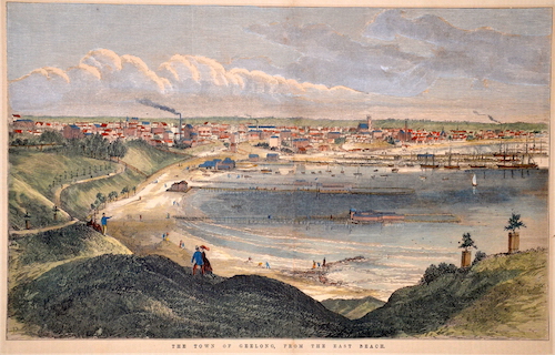 The Town of Geelong, from the East Beach.