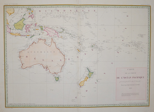 Carte de la Partie de l’Ocean Pacifique parcourue par la Corvette l’Astrolabe