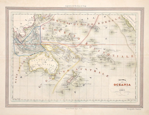 Carta dell Oceania 1857.