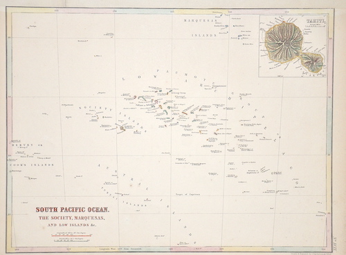 South Pacific Ocean. The Society, Marquesas, and Low Islands / Tahiti.