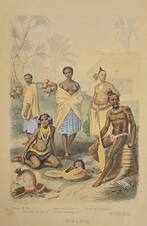 Oceanie / Homme de Taiti / Femme de l’ile Opolou / Femme de l’ile Routouma